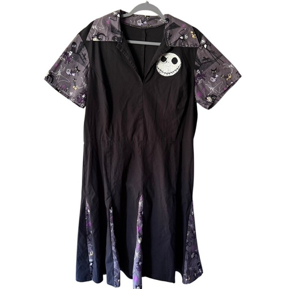 Nightmare Before Christmas Women's Halloween Disneycore Handmade Dress, Black,XL - Picture 1 of 9